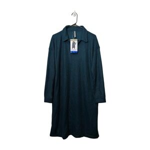 Mondetta Collared Long Sleeve Dress, ribbed size L